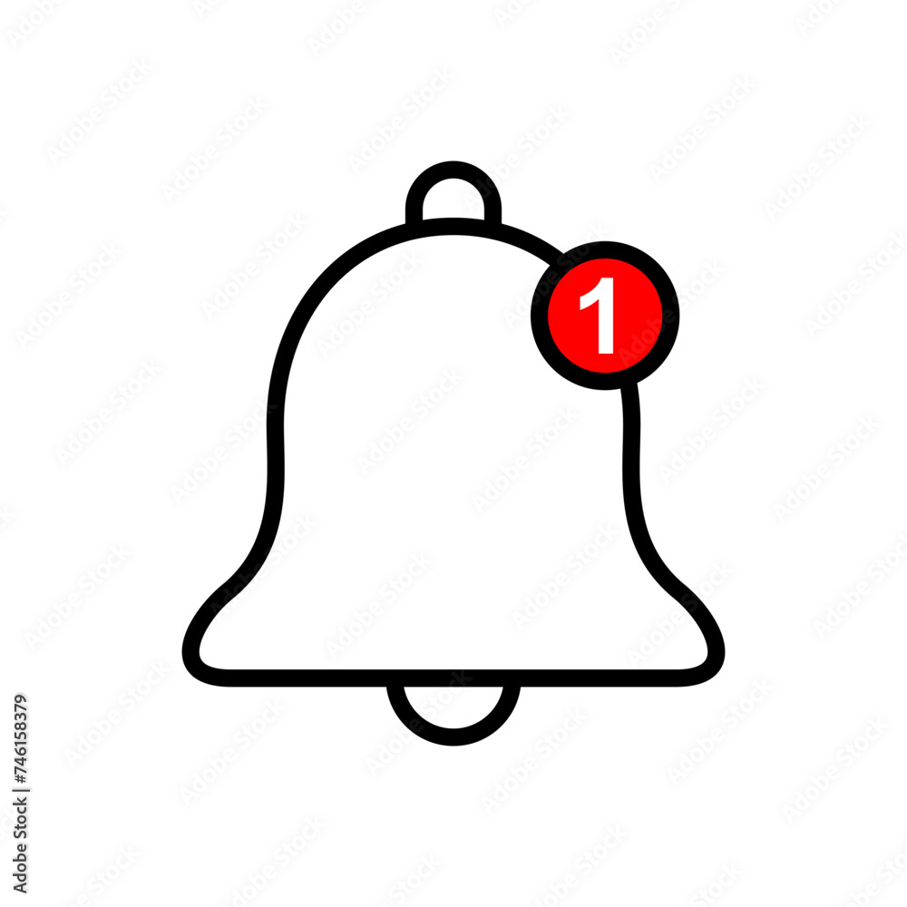 Obraz premium Bell Icon vector. Notification icon for your web site design