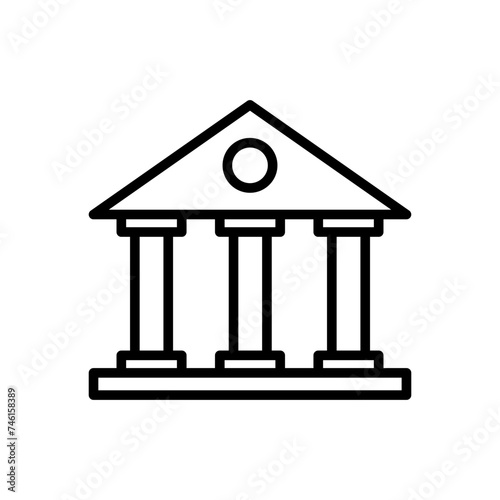 Bank icon vector. bank vector icon, museum, university