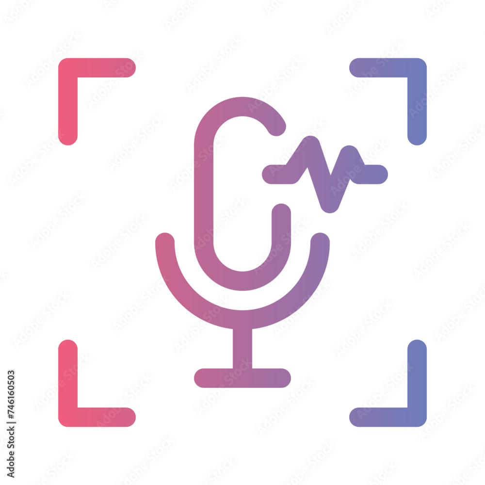 voice gradient icon voice gradient icon