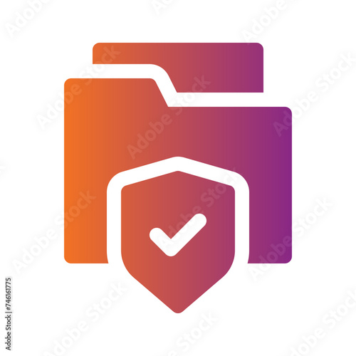 Εκτύπωση καμβά folder flat gradient icon