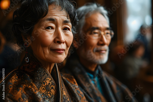 Portrait of a Happy Senior Asian Couple © Resdika