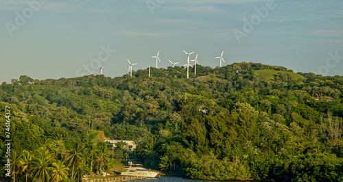 Windmills on Coast of Roatan, Honduras