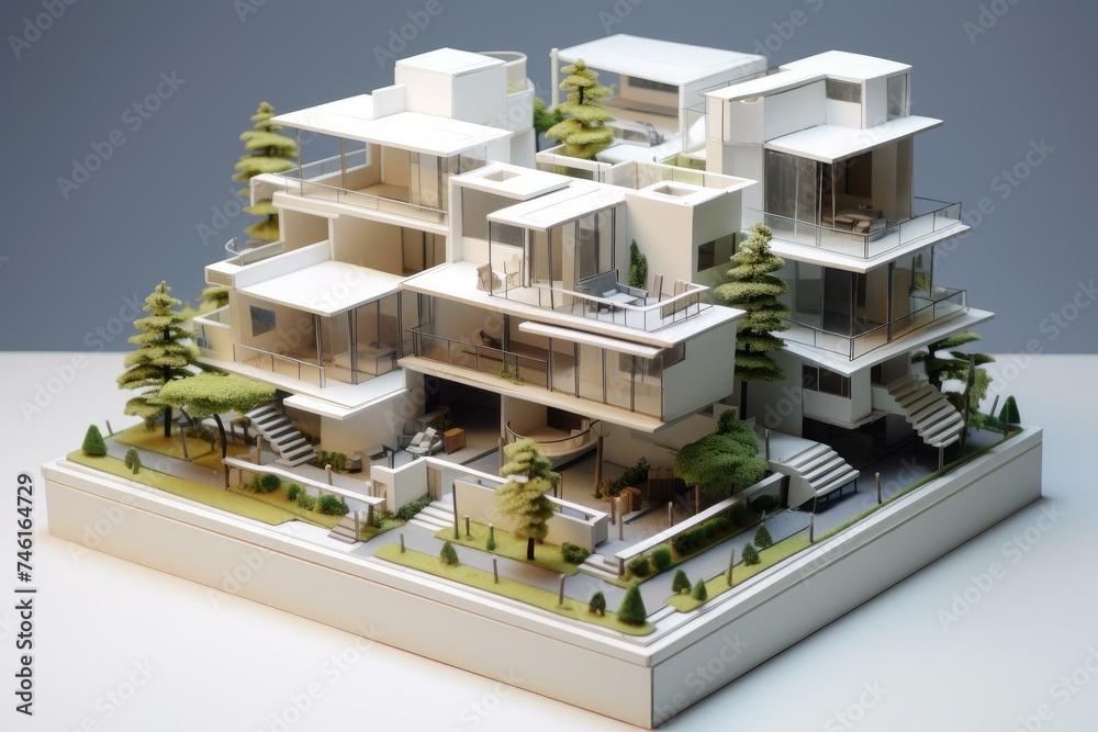 Intricate Paper model light house. Residential loan. Generate Ai Intricate Paper model light house. Residential loan. Generate Ai