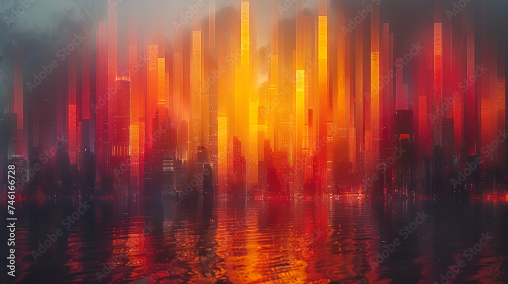 Abstract Equalizer Background: A Purple-Red-Yellow Wave: A Vibrant and Musical Image of a Sound Wave Abstract Equalizer Background: A Purple-Red-Yellow Wave: A Vibrant and Musical Image of a Sound Wave