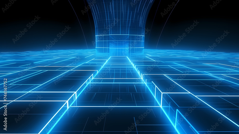 Perspective grid abstract retro background, cyberspace grid Perspective grid abstract retro background, cyberspace grid