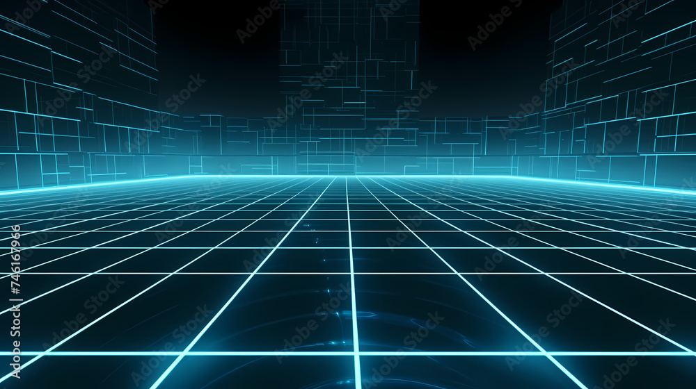 Perspective grid abstract retro background, cyberspace grid Perspective grid abstract retro background, cyberspace grid
