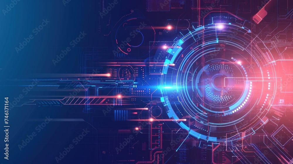 Obraz premium technological innovation abstract background, technology concept.