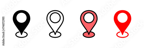 Address icon vector illustration. home location sign and symbol. pinpoint
