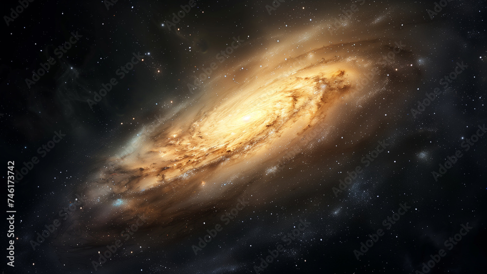 Stellar Solitude: A Galaxy Wallpaper with a Few Stars