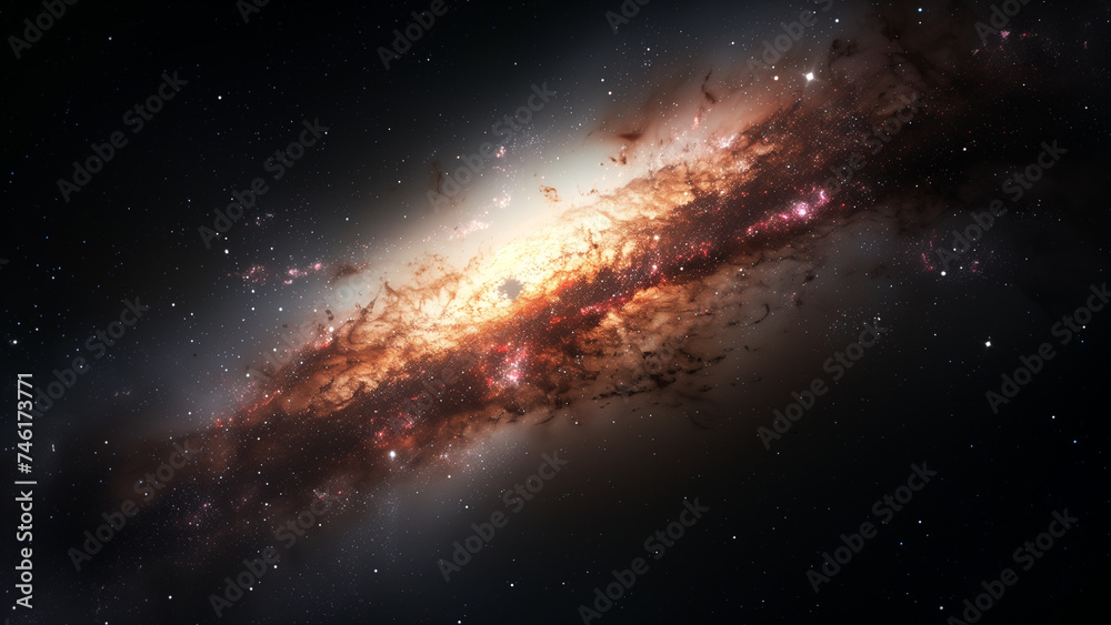 Cosmic Minimalism: A Few Stars in a Galaxy Wallpaper