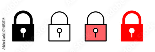 Lock icon vector illustration. Padlock sign and symbol. Encryption icon. Security symbol