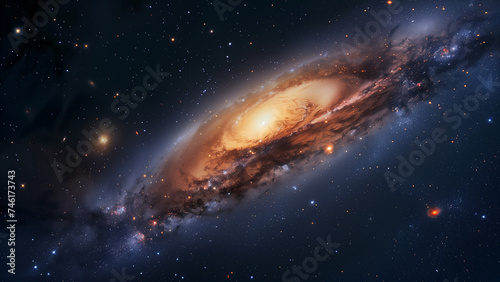 Stellar Solitude  A Galaxy Wallpaper with a Few Stars