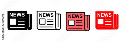 Newspaper icon vector illustration. news paper sign and symbolign