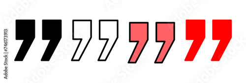 Quote icon vector illustration. Quotation mark sign and symbol