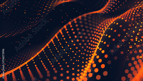 Fitness in Focus: Low Contrast Dark Orange Background with Diagonal Dots