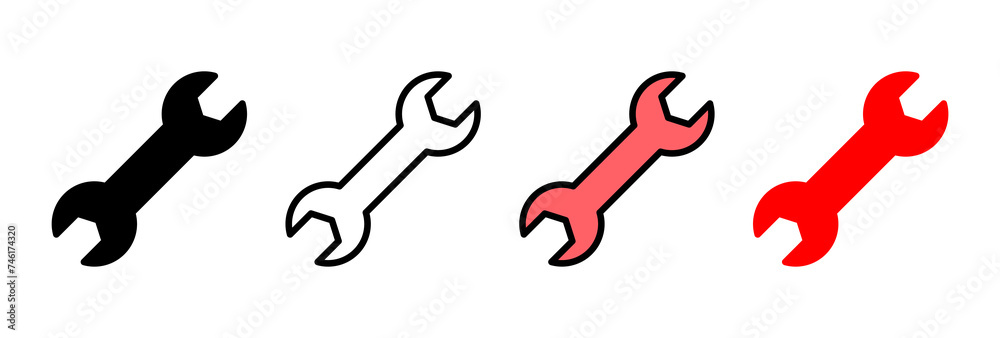 Wrench icon vector illustration. repair icon. tools sign and symbol Wrench icon vector illustration. repair icon. tools sign and symbol