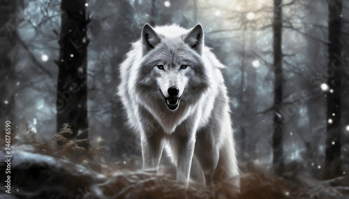 Biały wilk photo