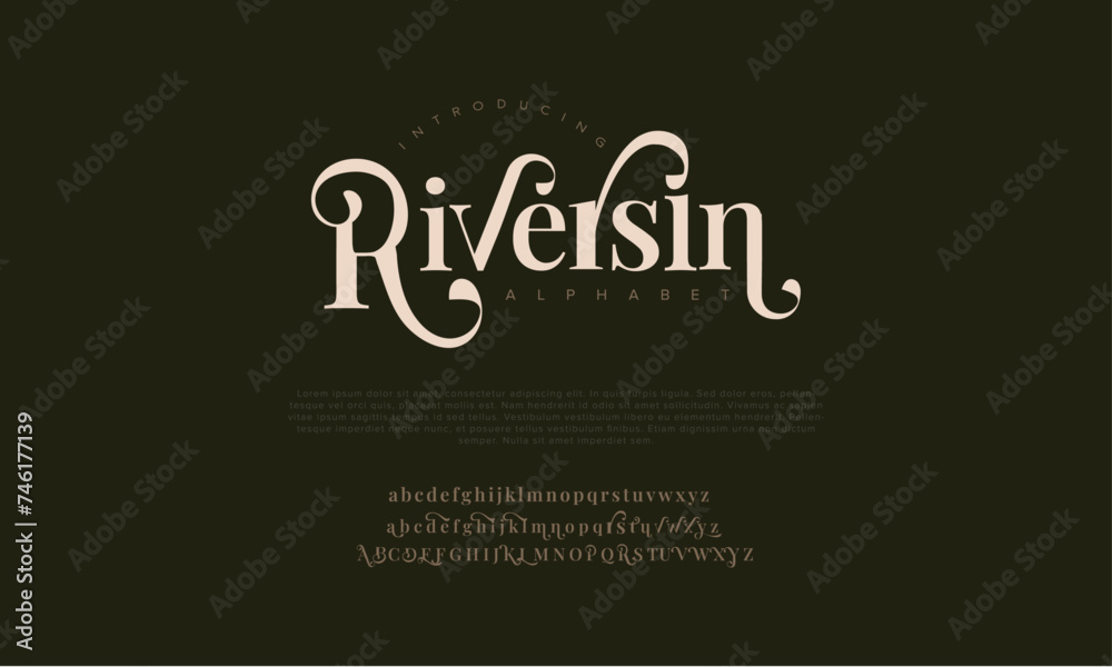 Riversin creative geometric modern urban alphabet font. Digital abstract futuristic, fashion, sport, minimal technology typography. Simple numeric vector illustration