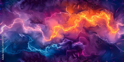 Colorful Abstract Paint Background: Purple, Dark Orange, Pink, and Blue Seamless Design. Concept Abstract Art, Colorful Background, Seamless Design, Purple, Dark Orange, Pink, Blue
