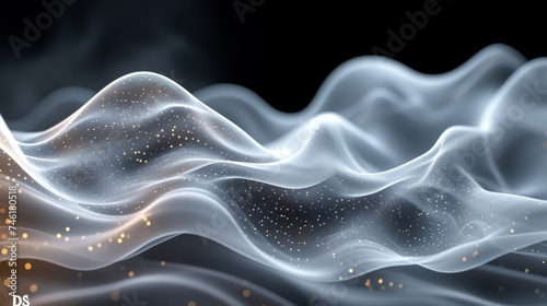 Closeup of thick foggy layers intertwining and melting into each other. © Justlight