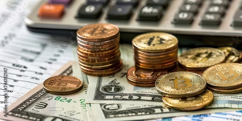 Bitcoin taxes concept - cryptocurrency gains are a form of income, and these investments are tracked by the IRS when withdrawn from exchanges