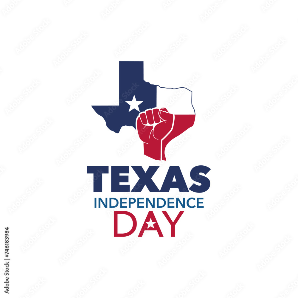 Obraz premium Texas Independence Day logo ,,
