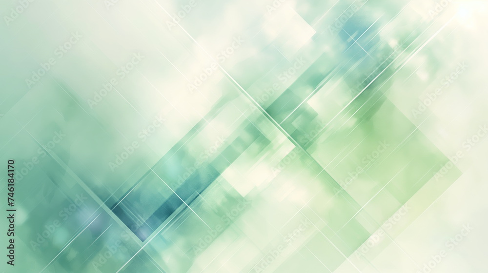 Abstract Soft Green and Blue Light Background