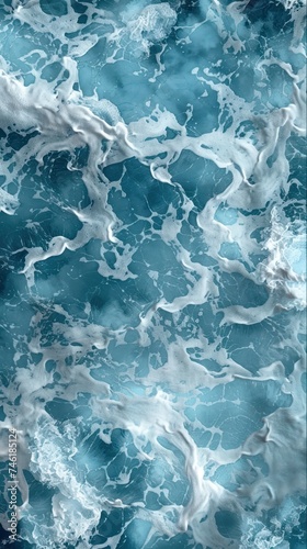 Blue sea water texture background. 3d rendering