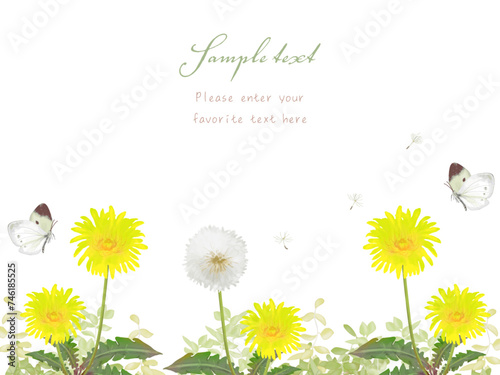 たんぽぽの咲く風景