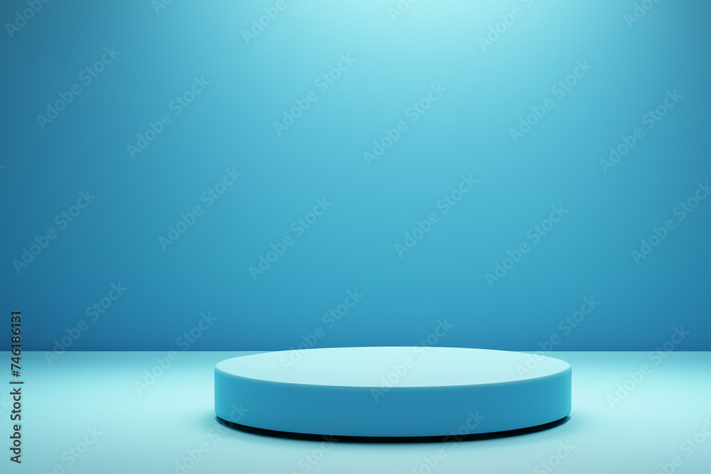 1 product platform, empty blue platform, 3D pattern light shadow product display 1 product platform, empty blue platform, 3D pattern light shadow product display