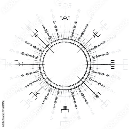 Black viking circle symbol
