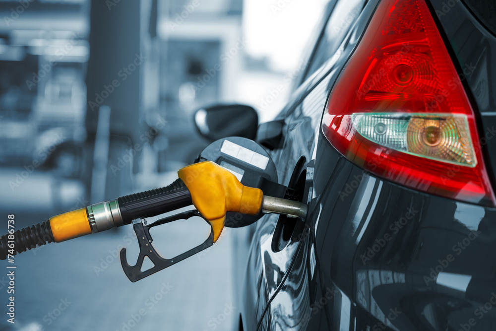 Fototapeta premium Car refueling on a petrol station