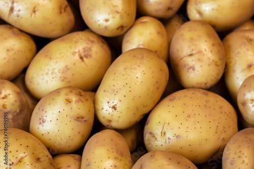 close up pile of potatoes