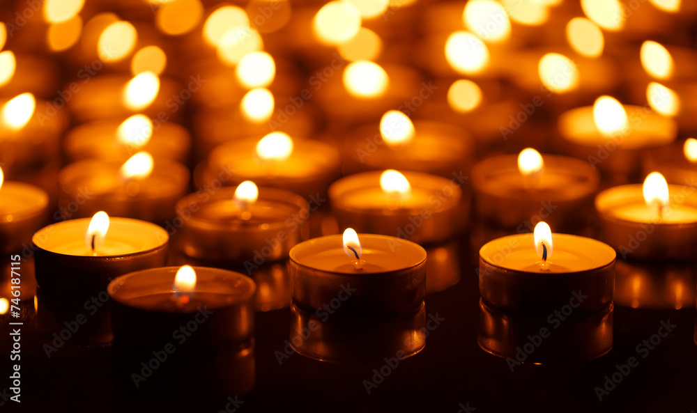 Burning candles with shallow depth of field Burning candles with shallow depth of field