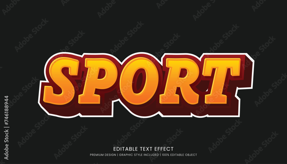 sport editable text effect vector design for champion ship and community club logo