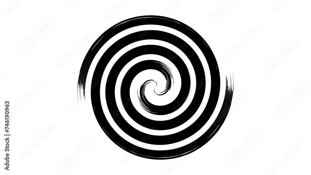 Takarangi Maori Double-Ended Spiral Symbol with Brush Stroke Takarangi Maori Double-Ended Spiral Symbol with Brush Stroke