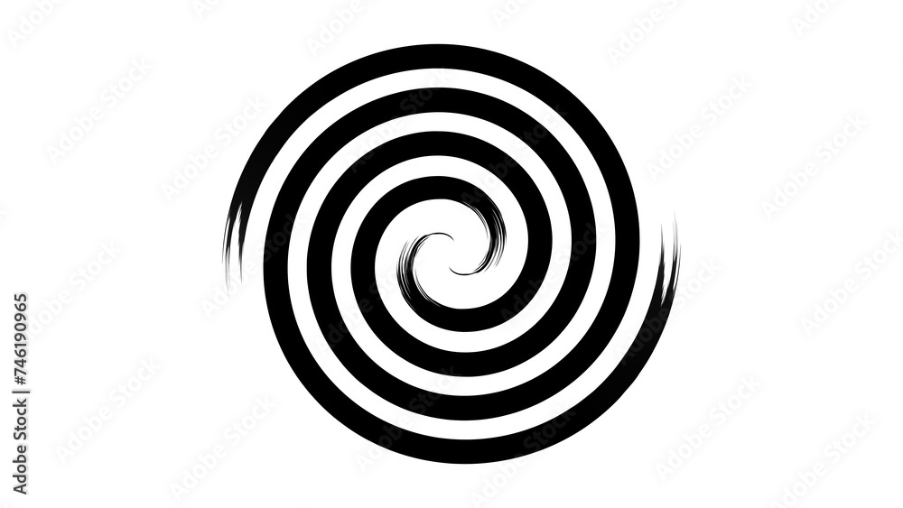 Takarangi Maori Double-Ended Spiral Symbol with Brush Stroke Takarangi Maori Double-Ended Spiral Symbol with Brush Stroke