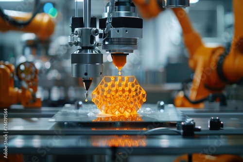 Selective focus at Advanced Manufacturing Process with 3D Printing Technology. 