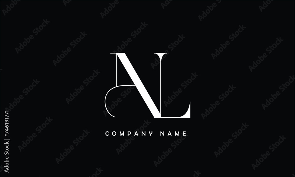 NL, LN, N, L Abstract Letters Logo Monogram NL, LN, N, L Abstract Letters Logo Monogram