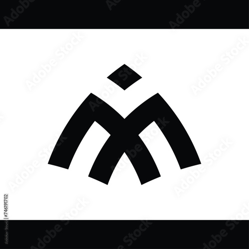 monogram logo design that forms the letters "A" and "M". This logo is simple and easy to recognize.