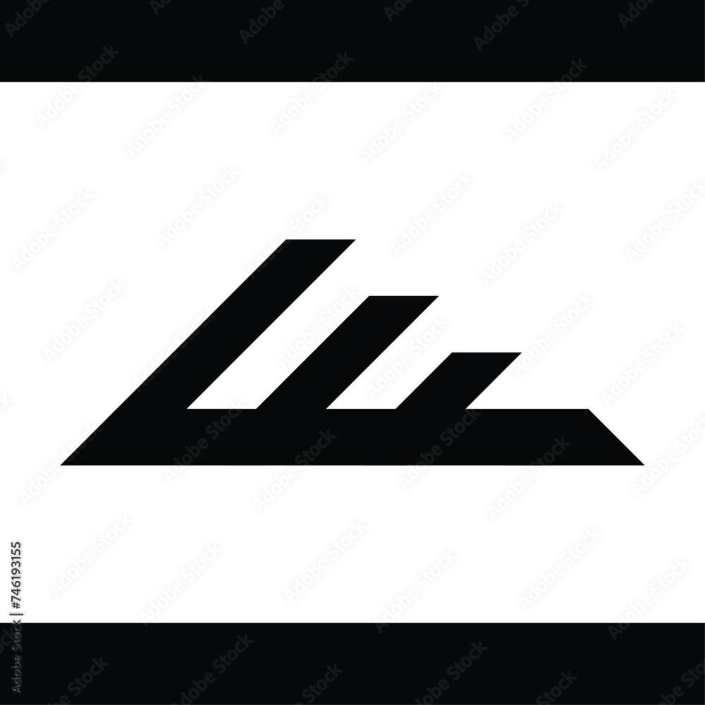 monogram vector design in the shape of a triangle forming the letters monogram vector design in the shape of a triangle forming the letters