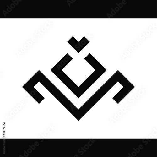 monogram logo design that forms the letters "m" and "u". This logo is very simple but attractive to use as your company icon.