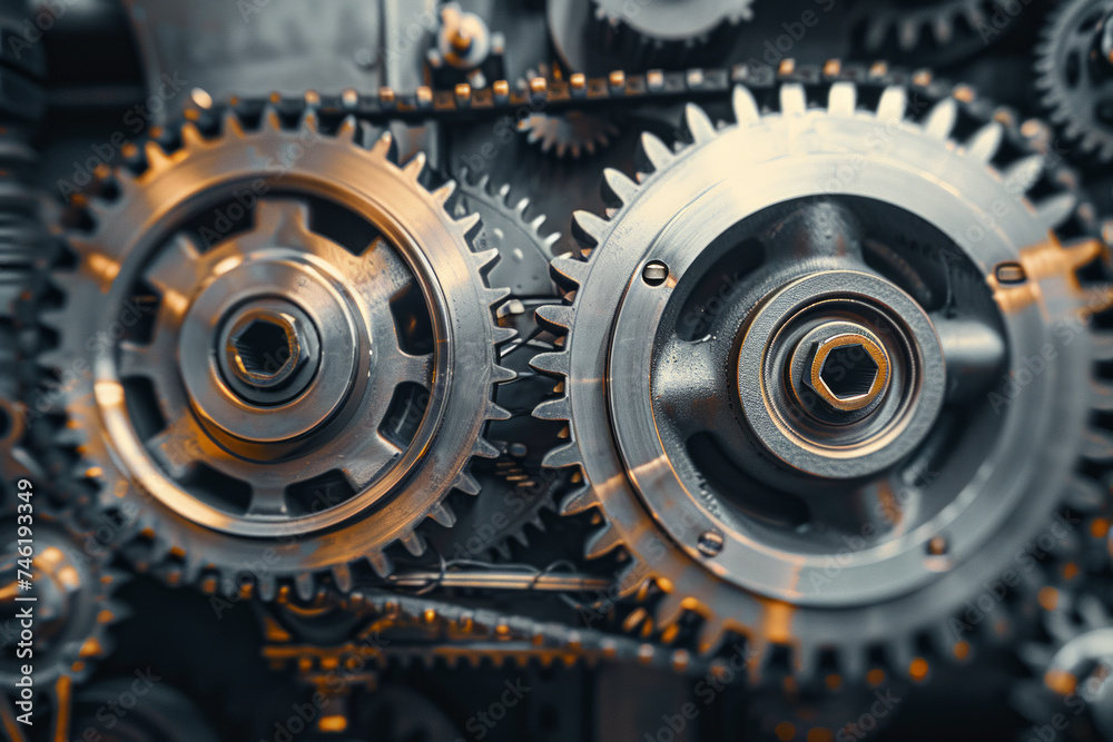 Multiple iron gears are positioned to mesh. Mechanical engineering and industry concept. Multiple iron gears are positioned to mesh. Mechanical engineering and industry concept.