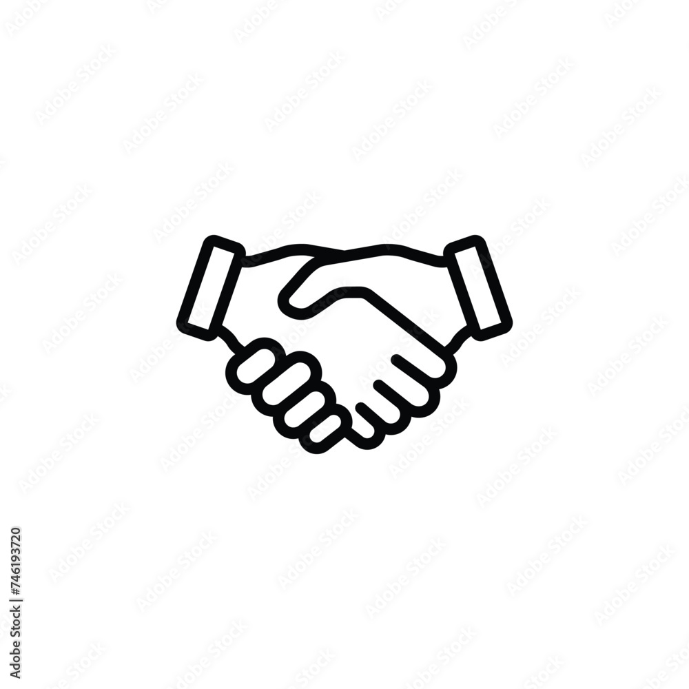 Business handshake icon vector Business handshake icon vector