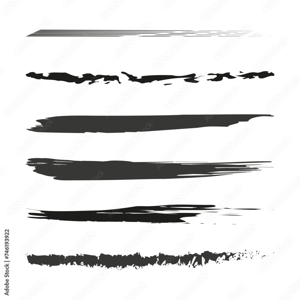 Abstract brush strokes, artistic texture set. Grunge design elements. Vector illustration. EPS 10. Abstract brush strokes, artistic texture set. Grunge design elements. Vector illustration. EPS 10.