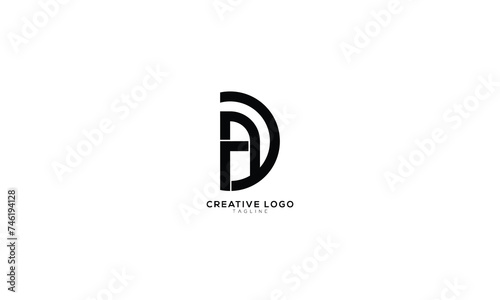 AD DA Abstract initial monogram letter alphabet logo design photo