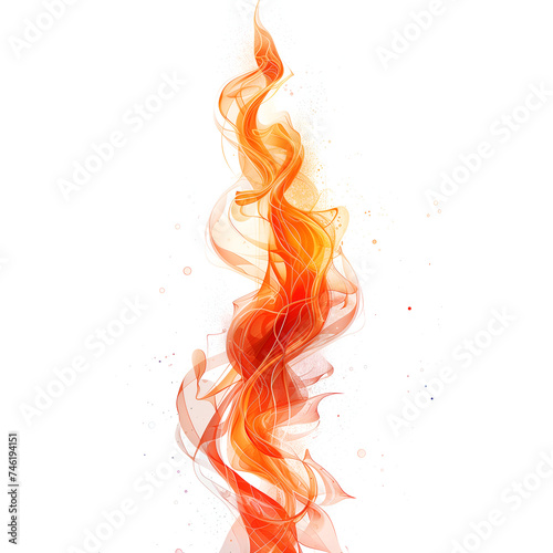 fire flames isolated on white 