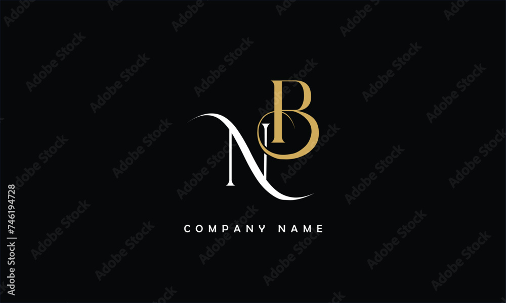 NB, BN, N, B Abstract Letters Logo Monogram