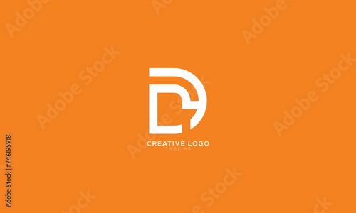 CD DD Abstract initial monogram letter alphabet logo design