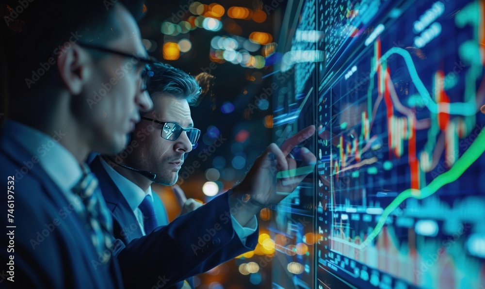 Futuristic Data Analysis Touchscreen Interface Futuristic Data Analysis Touchscreen Interface